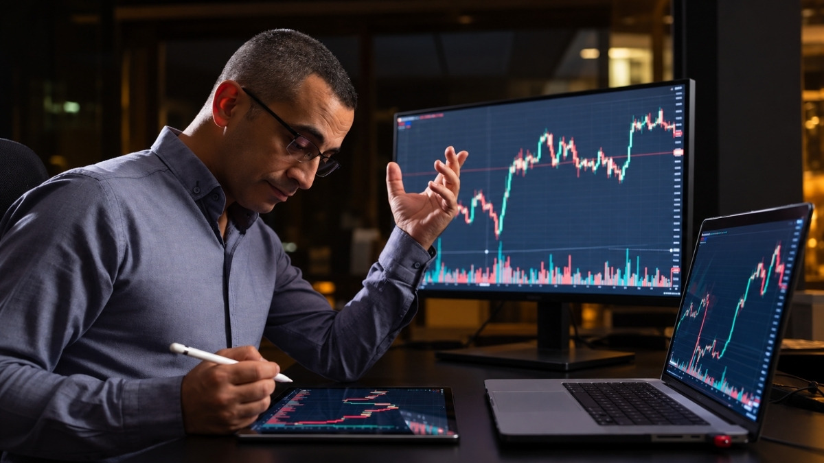 displaying financial stock market candlestick